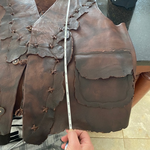 Kobler Beautiful rich leather vest brown extra-large - Picture 10 of 11